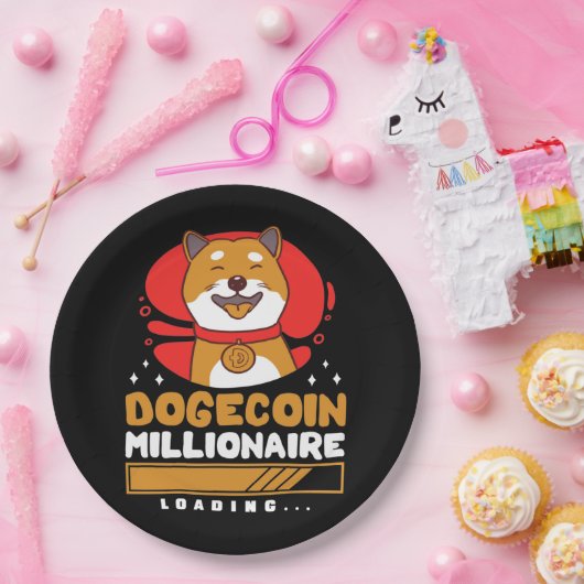 Crypto DogeCoin Millionaire Loading Pappteller (Party)
