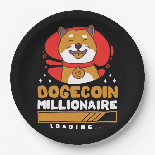 Crypto DogeCoin Millionaire Loading Pappteller (Vorderseite)