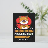 Crypto DogeCoin Millionaire Loading Postkarte (Stehend Vorderseite)