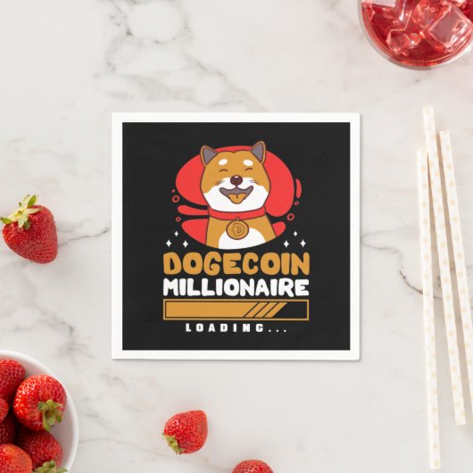 Crypto DogeCoin Millionaire Loading Serviette (Beispiel)