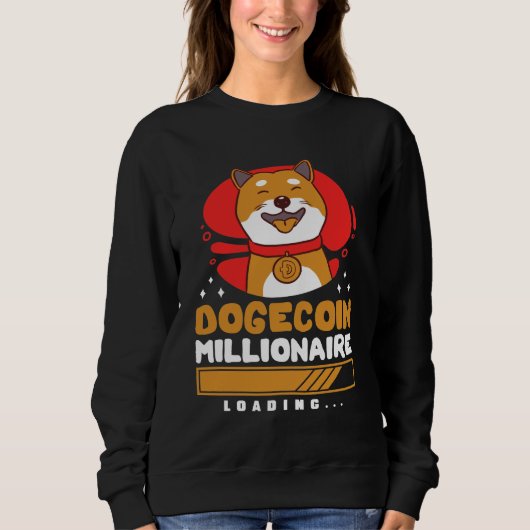 Crypto DogeCoin Millionaire Loading Sweatshirt (Vorderseite)