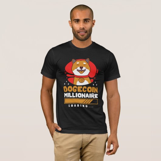 Crypto DogeCoin Millionaire Loading T-Shirt (Vorne ganz)