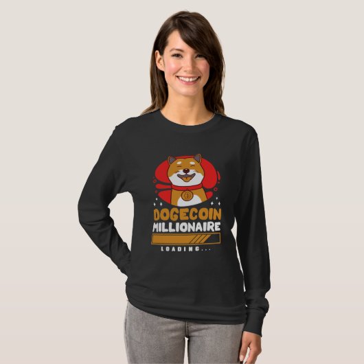 Crypto DogeCoin Millionaire Loading T-Shirt (Vorne ganz)