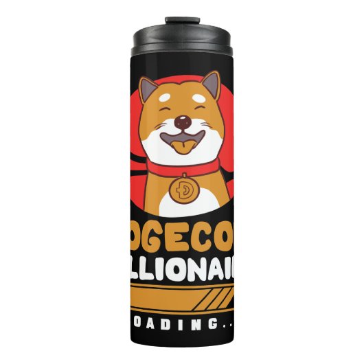 Crypto DogeCoin Millionaire Loading Thermosbecher (Vorderseite)