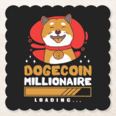 Crypto DogeCoin Millionaire Loading Untersetzer (Vorderseite)
