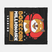 Crypto DogeCoin Millionär lädt Fleecedecke (Vorderseite (Horizontal))