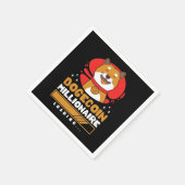 Crypto DogeCoin Millionär lädt Serviette (Ecke)