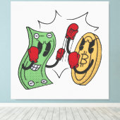 Crypto Fight Club Leinwanddruck (Insitu (Holzboden))