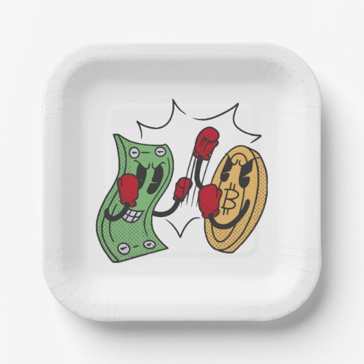 Crypto Fight Club Pappteller (Vorderseite)