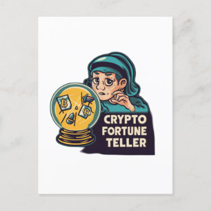 Crypto Fortune Teller Postkarte