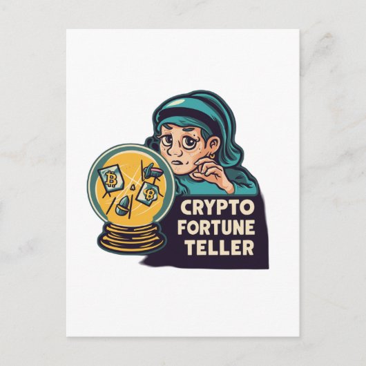 Crypto Fortune Teller Postkarte (Vorderseite)