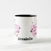 Crypto Girl-Tasse Zweifarbige Tasse (Mittel)