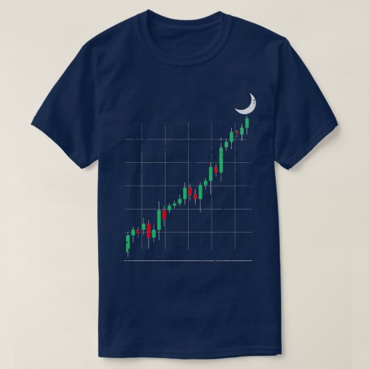 Crypto-Handel mit dem Mondkandlesticks-Händler T-Shirt (Design vorne)