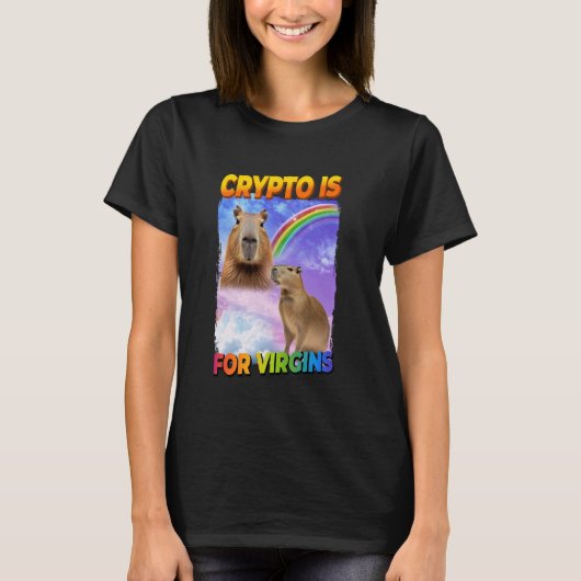Crypto ist für Jungfrauen Capybara T-Shirt (Vorderseite)