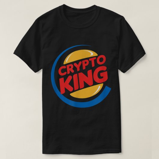 Crypto King Funny Parody Design T-Shirt (Design vorne)