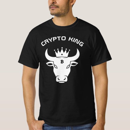 Crypto King Personalisiert Black T-Shirt (Vorderseite)
