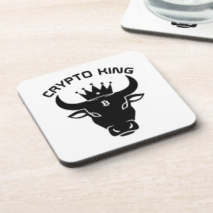 Crypto King Personalisiert White Getränkeuntersetzer