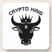 Crypto King Personalisiert White Getränkeuntersetzer (Vorderseite)