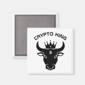 Crypto King Personalisiert White Magnet (Vorderseite/Rückseite)