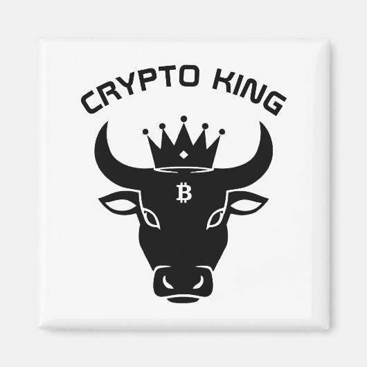 Crypto King Personalisiert White Magnet (Vorne)