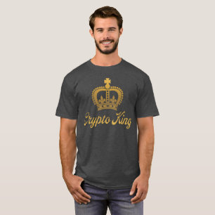 Crypto King T-Shirt in Anthrazit und Gold