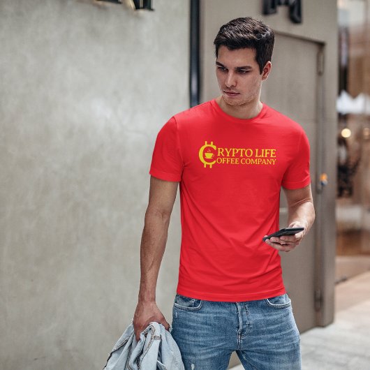 Crypto Life Coffee Company Logo T-Shirt