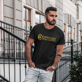 Crypto Life Coffee Company Original Gold Logo T-Shirt