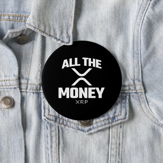 Crypto Meme XRP Kryptowährung Alles Geld Zitat Button (Beispiel)