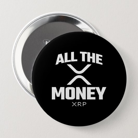 Crypto Meme XRP Kryptowährung Alles Geld Zitat Button (Vorne & Hinten)