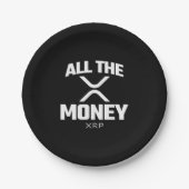 Crypto Meme XRP Kryptowährung Alles Geld Zitat Pappteller (Vorderseite)
