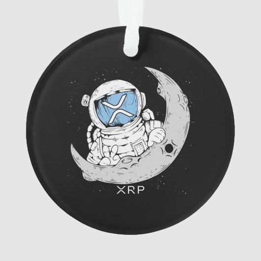 Crypto Meme XRP Kryptowährung Niedlich Astronaut M Ornament (Rückseite)