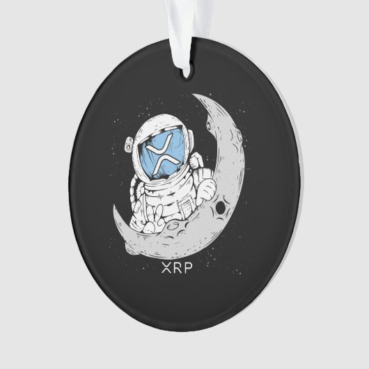 Crypto Meme XRP Kryptowährung Niedlich Astronaut M Ornament (Vorderseite)