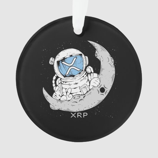 Crypto Meme XRP Kryptowährung Niedlich Astronaut M Ornament (Vorderseite)