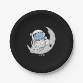 Crypto Meme XRP Kryptowährung Niedlich Astronaut M Pappteller (Vorderseite)
