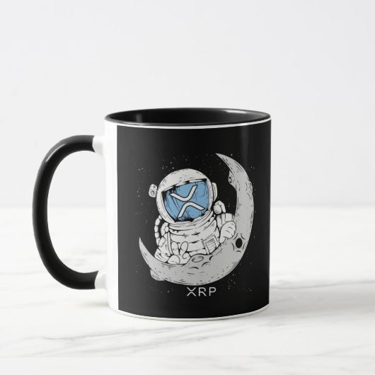 Crypto Meme XRP Kryptowährung Niedlich Astronaut M Tasse (Links)