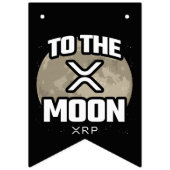 Crypto Meme - XRP to the Moon - XRP Kryptowährung Wimpelkette (Erste Fahne)