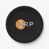 Crypto Meme XRP über Bitcoin-Kryptowährungs-Swap Pappteller (Vorderseite)