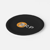 Crypto Meme XRP über Bitcoin-Kryptowährungs-Swap Pappteller (Schrägansicht)