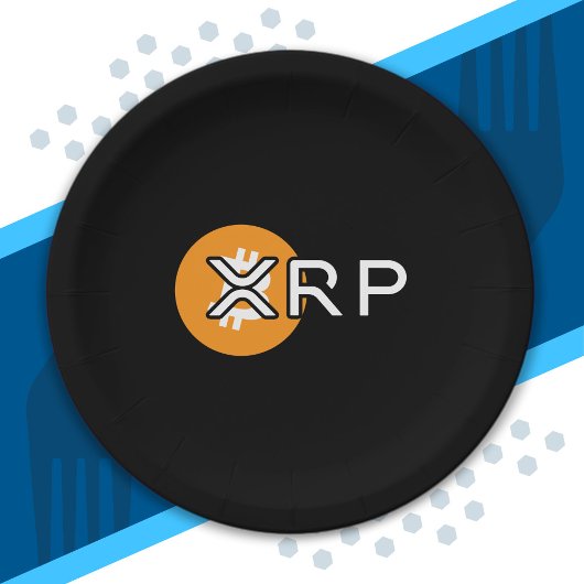 Crypto Meme XRP über Bitcoin-Kryptowährungs-Swap Pappteller