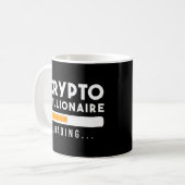 Crypto Millionaire Blockchain Bitcoin Trader Kaffeetasse (Vorderseite Links)