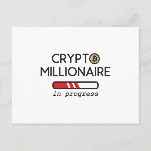 Crypto Millionaire im Gange Postkarte (Vorderseite)