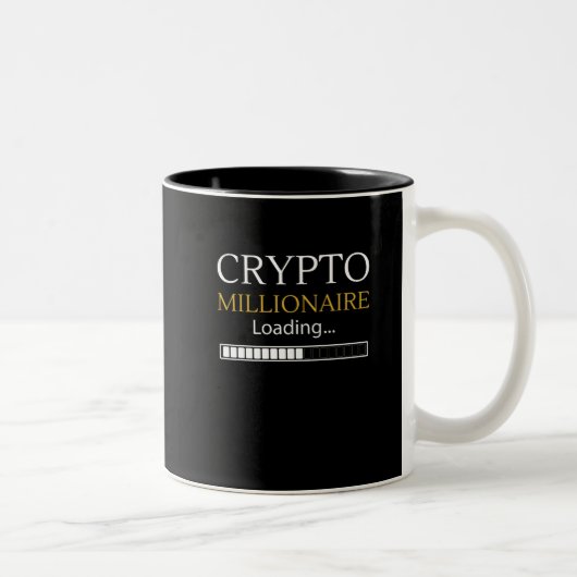 Crypto Millionaire Laden lustige Münzhändler Zweifarbige Tasse (Rechts)