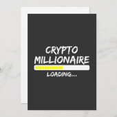 Crypto Millionaire Loading Bitcoin Einladung (Vorne/Hinten)
