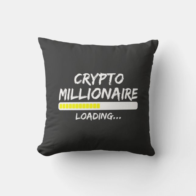 Crypto Millionaire Loading Bitcoin Kissen (Vorderseite)