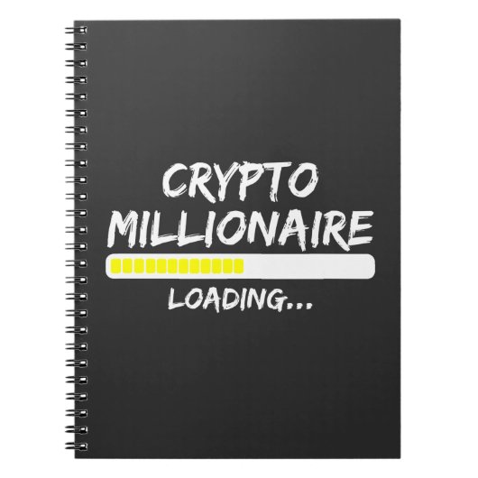 Crypto Millionaire Loading Bitcoin Notizblock (Vorderseite)