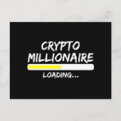 Crypto Millionaire Loading Bitcoin Postkarte (Vorderseite)