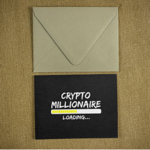 Crypto Millionaire Loading Bitcoin Postkarte