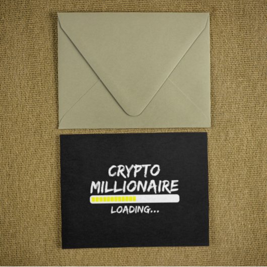 Crypto Millionaire Loading Bitcoin Postkarte