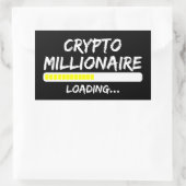 Crypto Millionaire Loading Bitcoin Rechteckiger Aufkleber (Tasche)