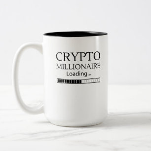 Crypto Millionaire Loading bitte warten Zweifarbige Tasse